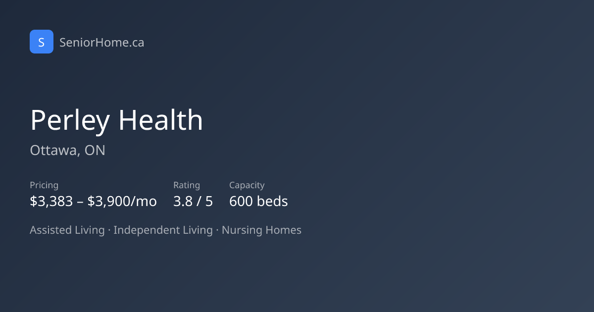Perley Health — Ottawa, ON | SeniorHome.ca